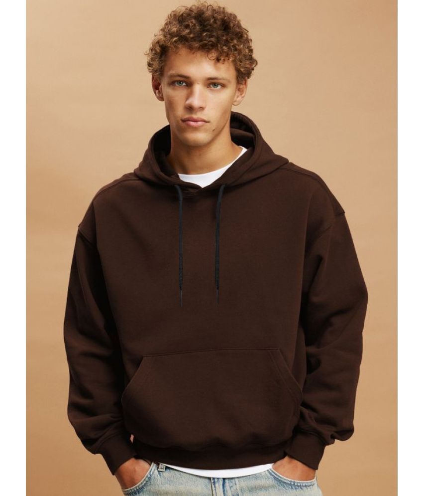     			Lime Fleece Hooded Men's Sweatshirt - Brown ( Pack of 1 )