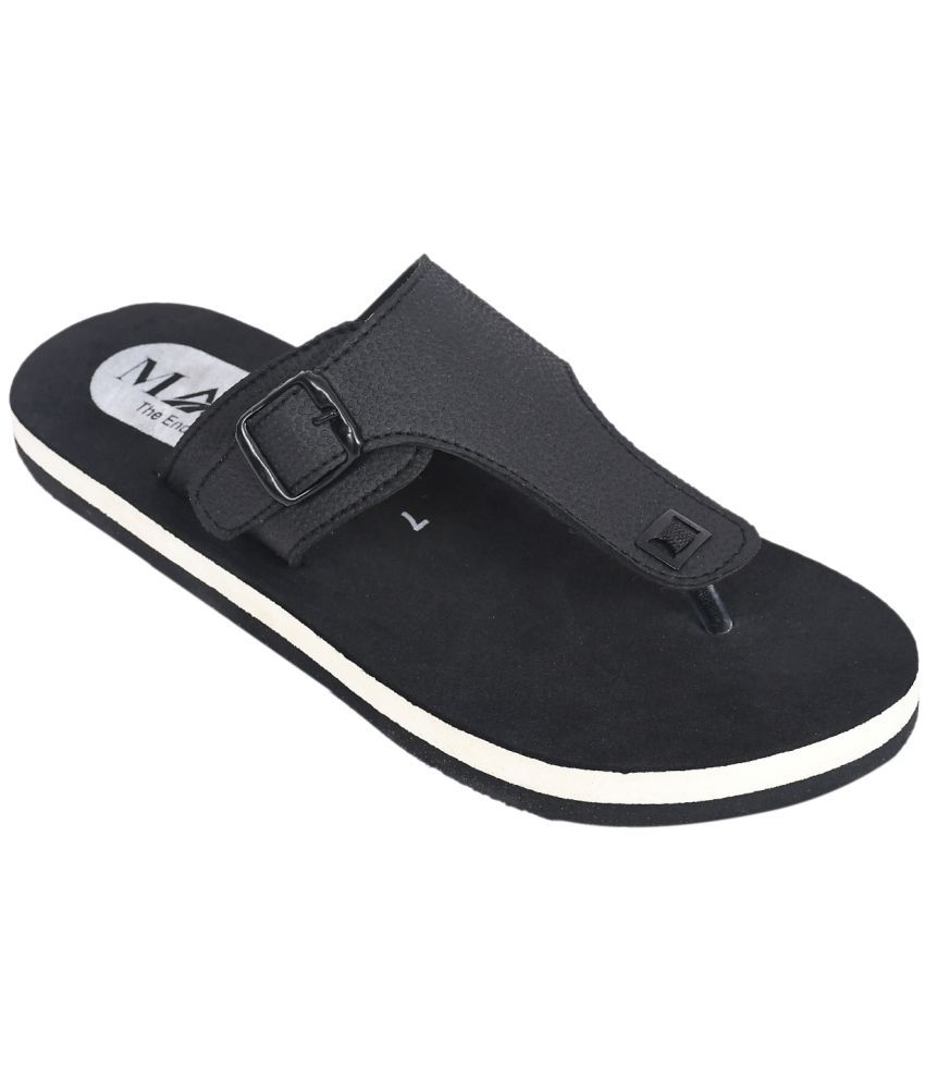     			MAAN Black Men's Thong Flip Flop