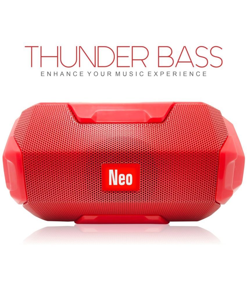     			Neo 206 10 W Bluetooth Speaker Bluetooth V 5.3 with USB Playback Time 6 hrs Red