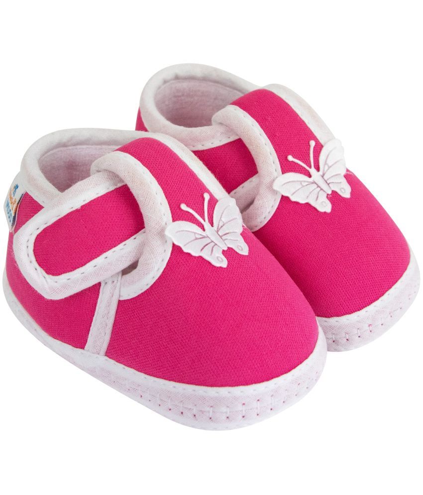     			Neska Moda - Fluorescent Pink  Booties For Baby Boy & Baby Girl 12-18 Months ( Pack of 1 )