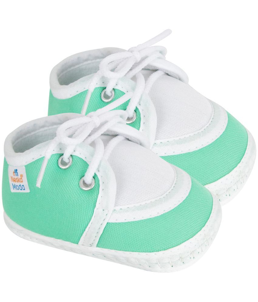     			Neska Moda - Mint Green  Booties For Baby Boy & Baby Girl 12-18 Months ( Pack of 1 )