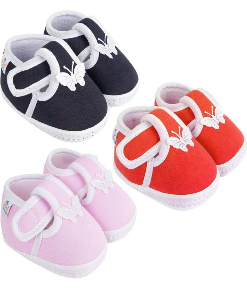     			Neska Moda - MultiColor  Booties For Baby Boy & Baby Girl 0-6 Months ( Pack of 3 )