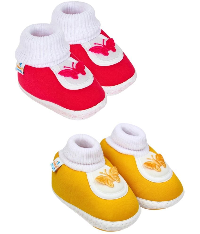     			Neska Moda - MultiColor  Booties For Baby Boy & Baby Girl 6-12 Months ( Pack of 2 )