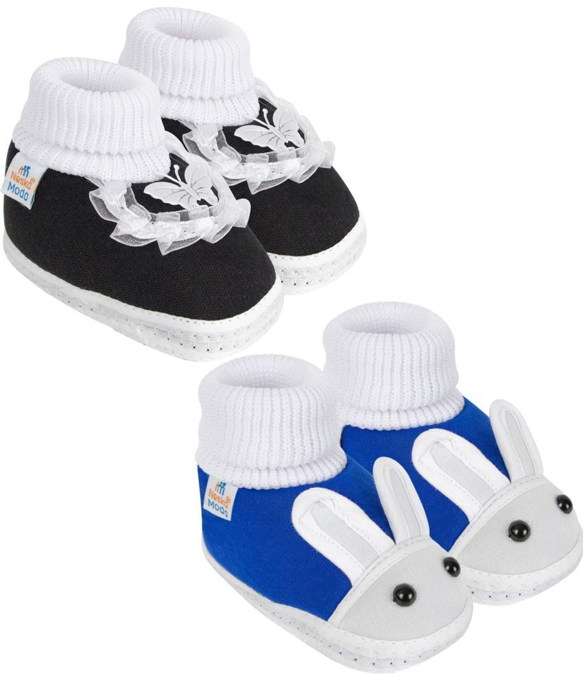     			Neska Moda - MultiColor  Booties For Baby Boy & Baby Girl 0-6 Months ( Pack of 2 )