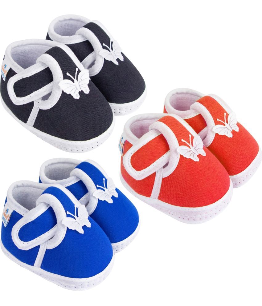     			Neska Moda - MultiColor  Booties For Baby Boy & Baby Girl 0-6 Months ( Pack of 3 )