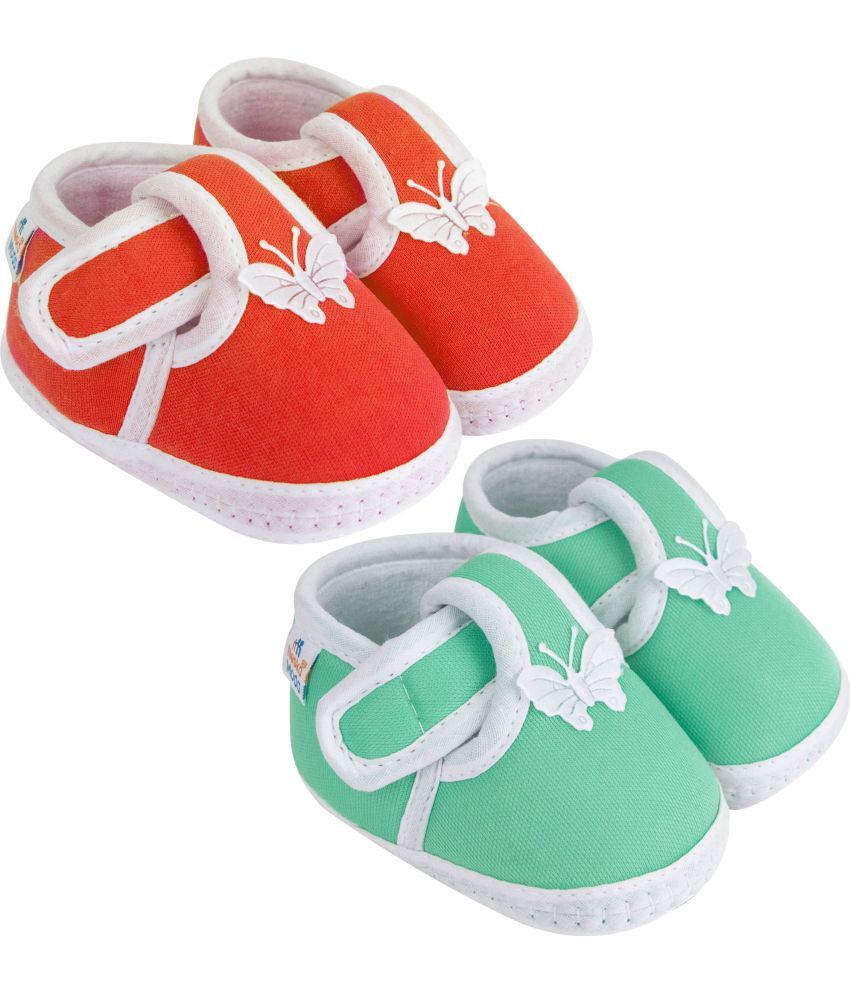     			Neska Moda - MultiColor  Booties For Baby Girl 0-6 Months ( Pack of 2 )