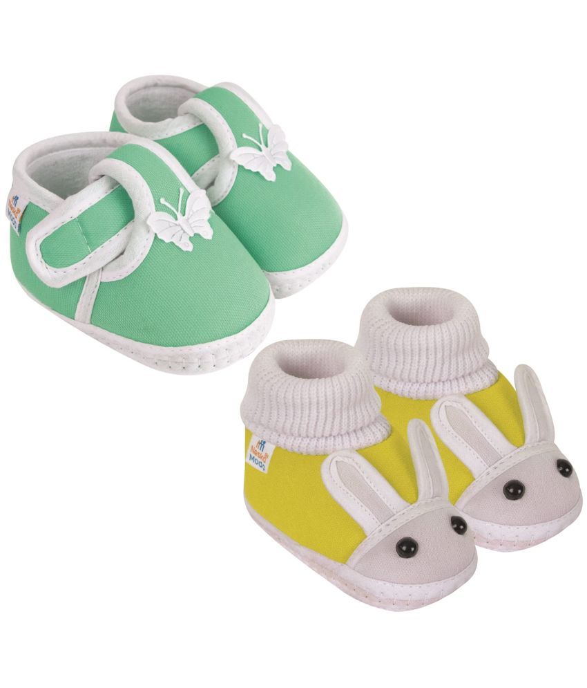     			Neska Moda - MultiColor  Booties For Baby Boy & Baby Girl 0-6 Months ( Pack of 2 )