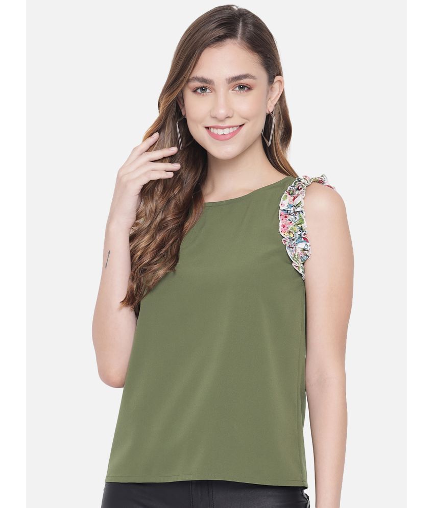     			OTIRA Green Crepe Women's Regular Top ( Pack of 1 )