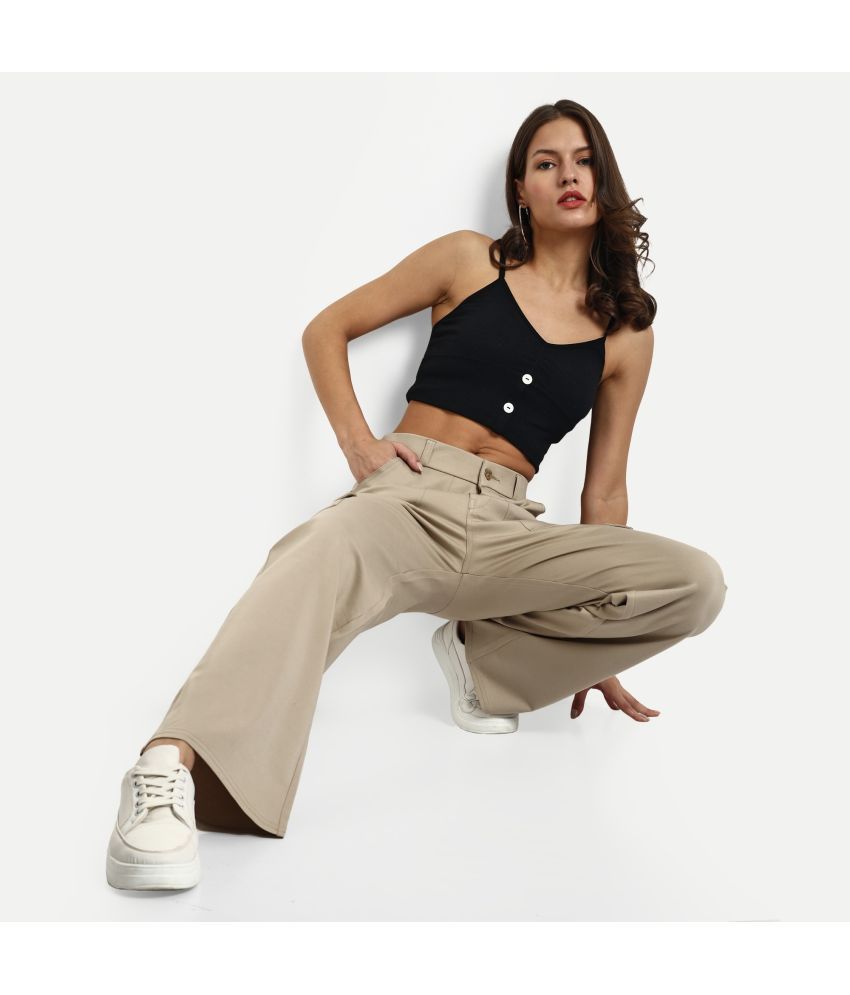     			Broadstar Pack of 1 Rayon Straight Women's Cargo Pants ( Beige )