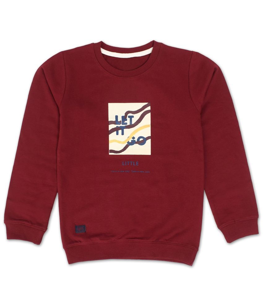     			COLOR HUNT Pack of 1 Boys Cotton Sweatshirt ( Maroon )