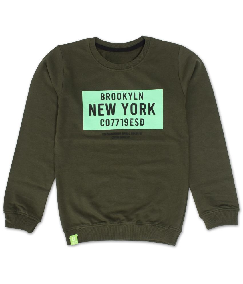     			COLOR HUNT Pack of 1 Boys Cotton Sweatshirt ( Olive )