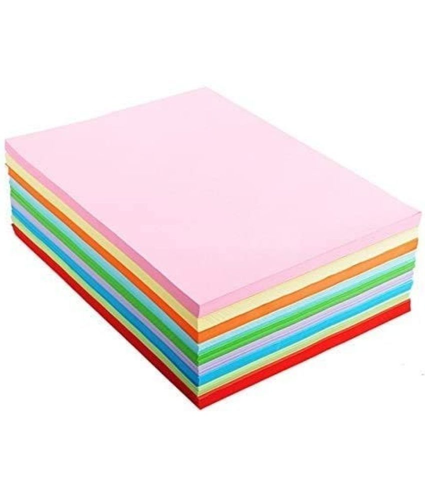     			ECLET A4 100 Coloured Sheets (10 Sheets each color)Copy Printing /Art and Craft Paper Double Sided Coloured Origami Folding DIY Craft Smooth Finish use in Home, School, Office Stationery Children's Day Gift, Birthday Gift, Party Favors,christmas decor etc