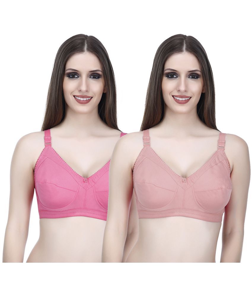     			Elina Pack of 2 Cotton Non Padded Minimizer Bra For Women ( Multicolor )