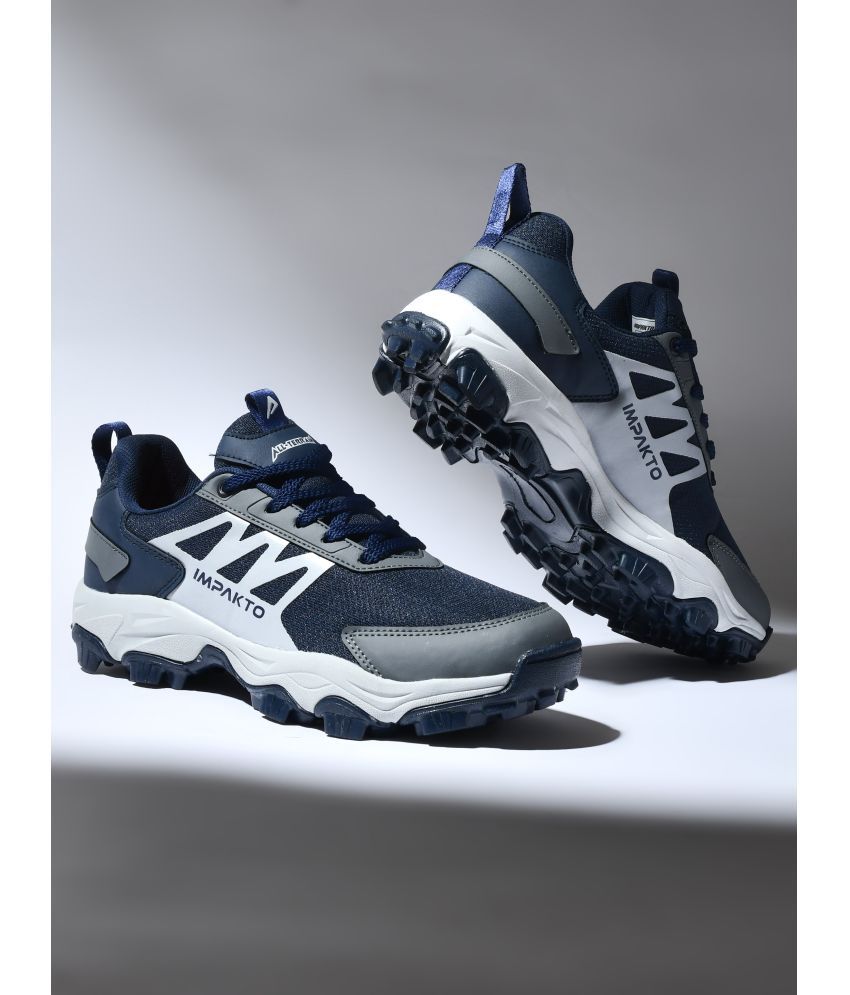     			Impakto EdgeRunner Rooted Waterproof Navy Men's Trekking Shoes