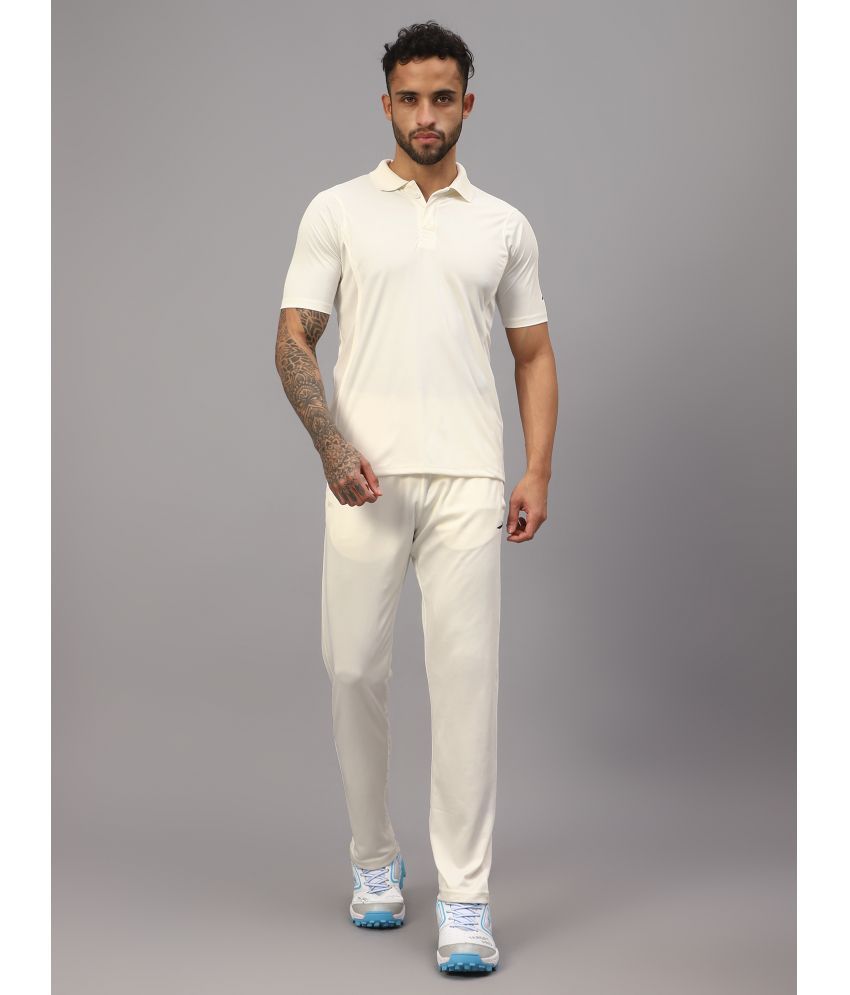     			Vector X Off-White Polyester Regular Fit Solid Men's Sports Tracksuit ( Pack of 1 )