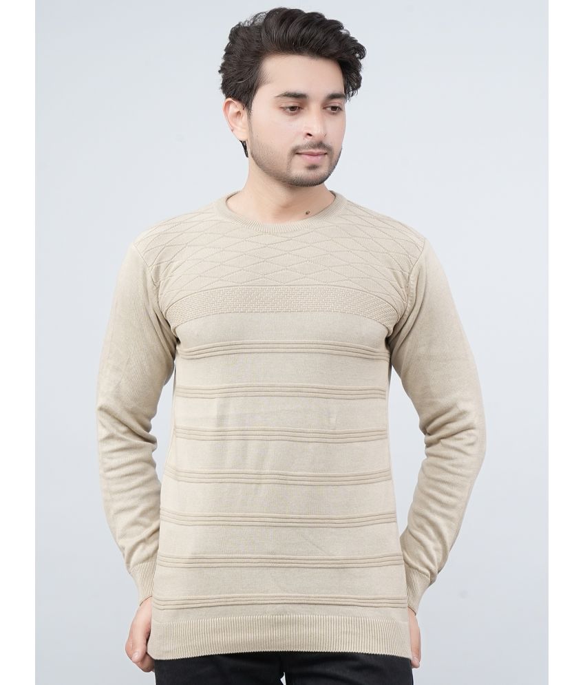     			FEVERFEW Cotton Blend Round Neck Men's Full Sleeves Pullover Sweater - Multicolor ( Pack of 1 )