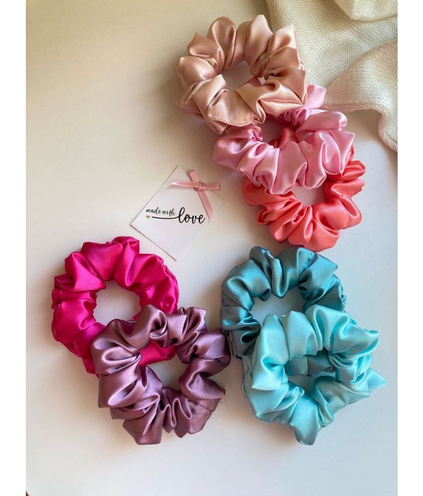     			Fashion world shop Multi Scrunchie ( Pack of 7 )