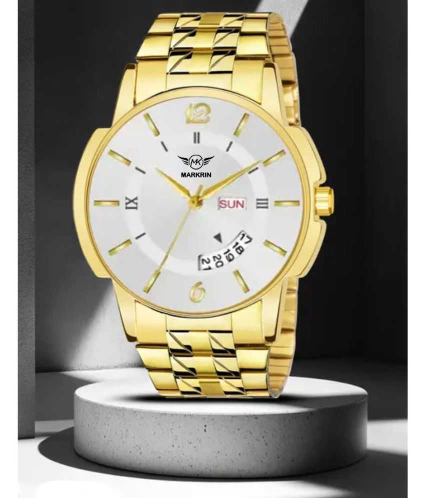     			MARKRIN Gold Stainless Steel Analog Men's Watch