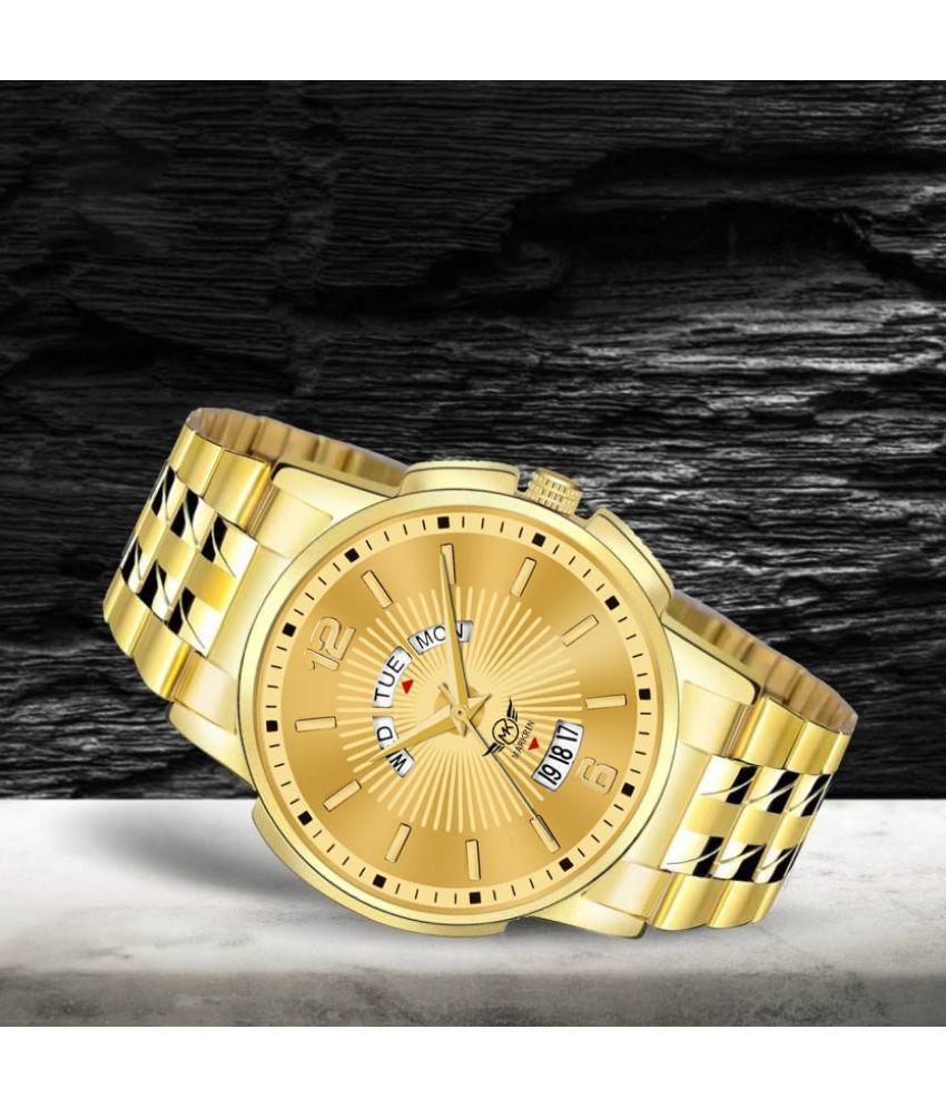     			MARKRIN Gold Stainless Steel Analog Men's Watch