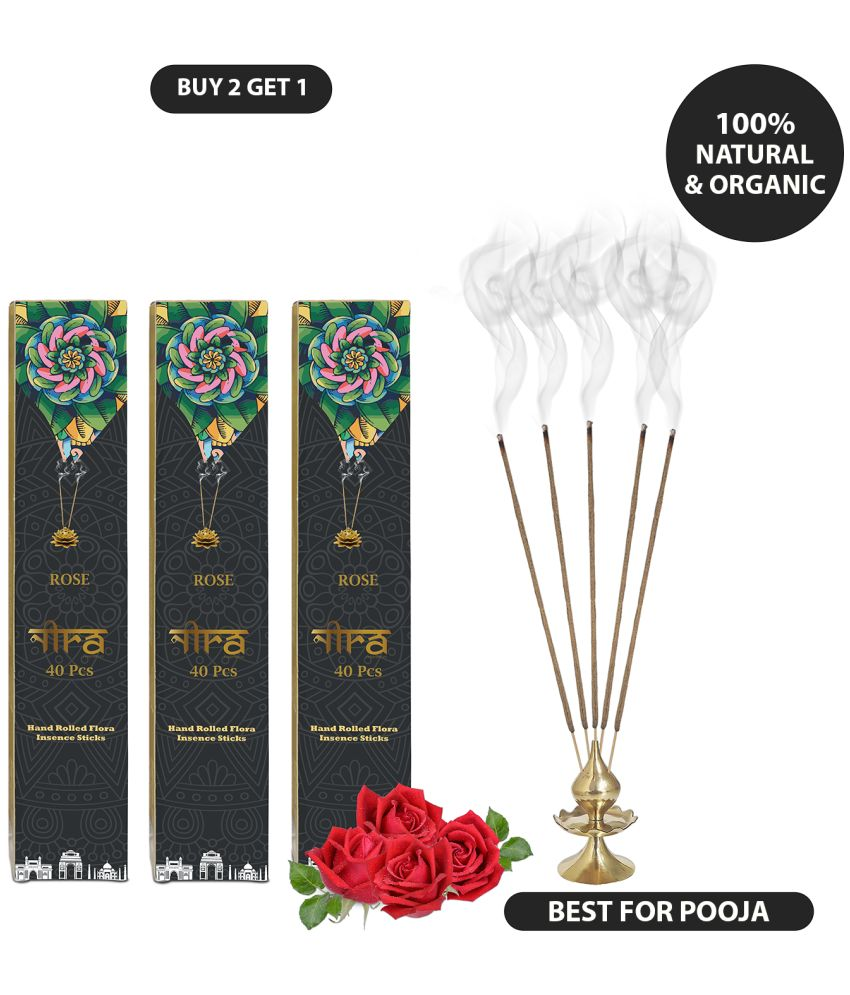     			Nira Fragrances Incense Stick Rose 200 gm ( Pack of 3 )