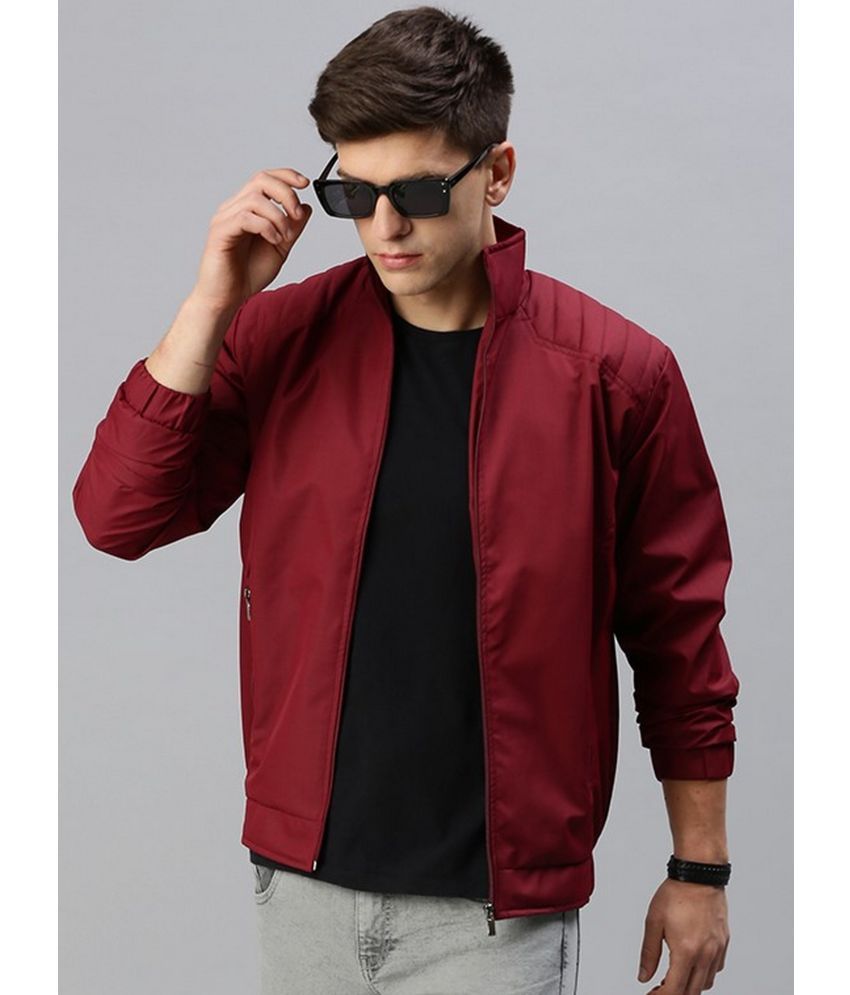     			VOXATI Polyester Men's Windcheater Jacket - Maroon ( Pack of 1 )