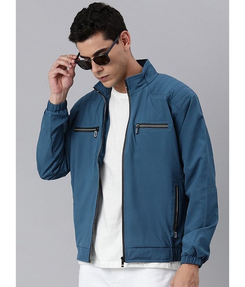     			VOXATI Polyester Men's Windcheater Jacket - Blue ( Pack of 1 )