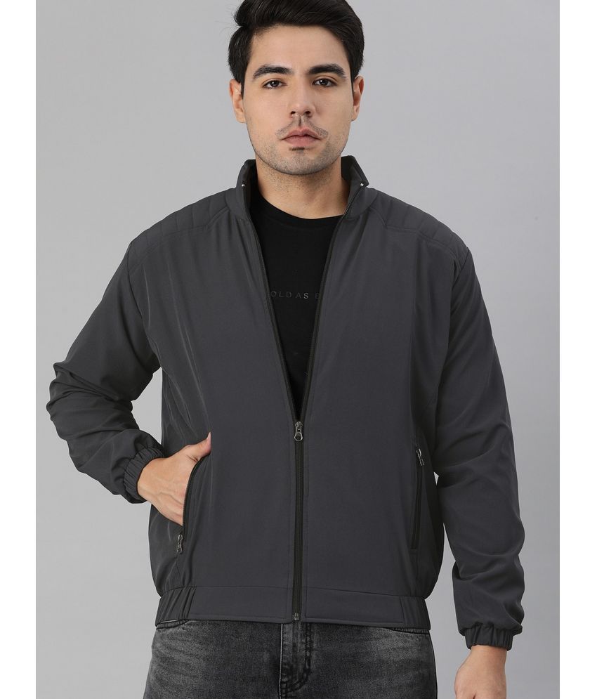     			VOXATI Polyester Men's Windcheater Jacket - Grey ( Pack of 1 )