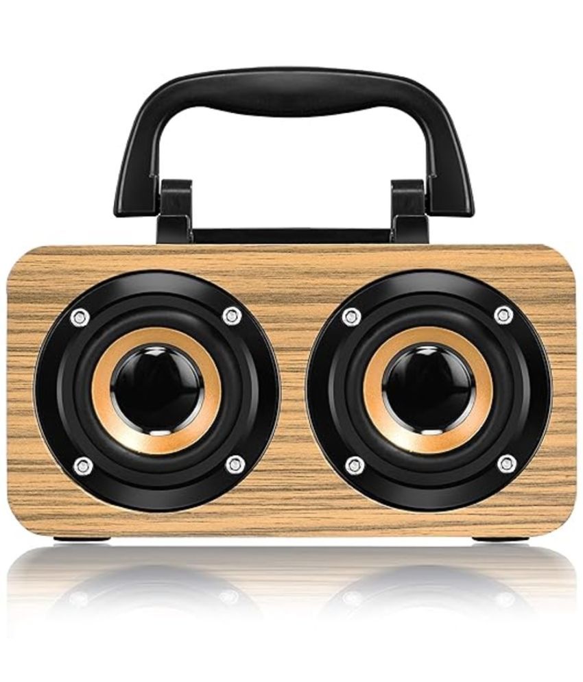     			Walrus WL-BOOMBOX-WOOD 6 W Bluetooth Speaker Bluetooth V 5.3 with USB,SD card Slot,Aux,3D Bass Playback Time 10 hrs Brown