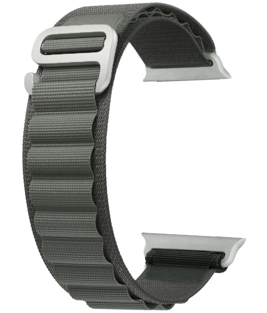     			ACM Watch Strap Slide Nylon compatible with Pebble Zest Smartwatch Sports Hook Band Grey