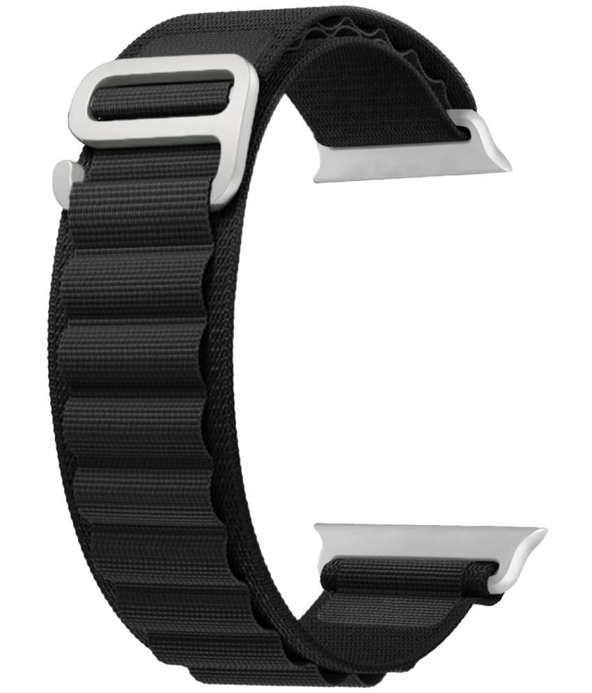     			ACM Watch Strap Slide Nylon compatible with Fire-Boltt Call Ring Bsw014 Smartwatch Sports Hook Band Black