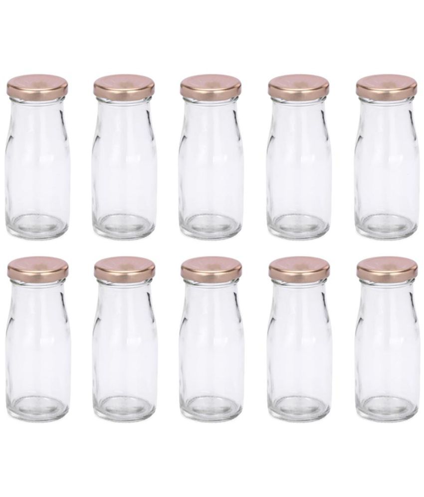     			AFAST Water, Juice, Milk, Serving Glass Bottle- A10 Nude Glass Water Bottle 100 mL ( Set of 10 )