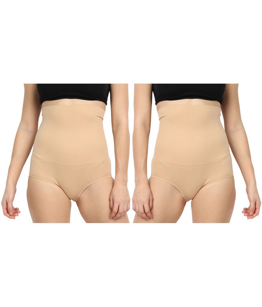     			Flenzy Pack of 2 Cotton Women's Tummy Tucker ( Beige )