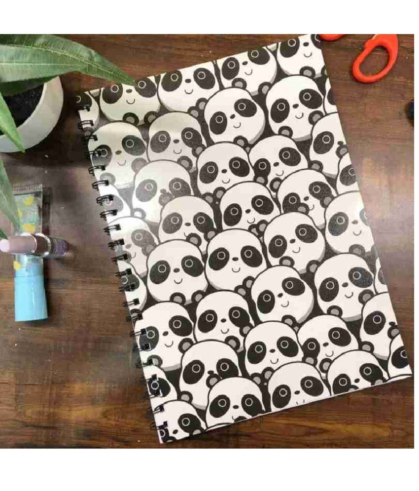     			Kalra Magic Panda Printed Designer Notebook Diary Notepad Design 0086 | Ruled A5 Diary | Student Notebook | Art 200 | Diary | Gift Item Pack 1