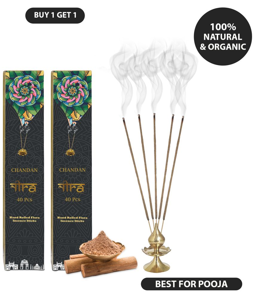     			Nira Fragrances Incense Stick Chandan 200 gm ( Pack of 2 )