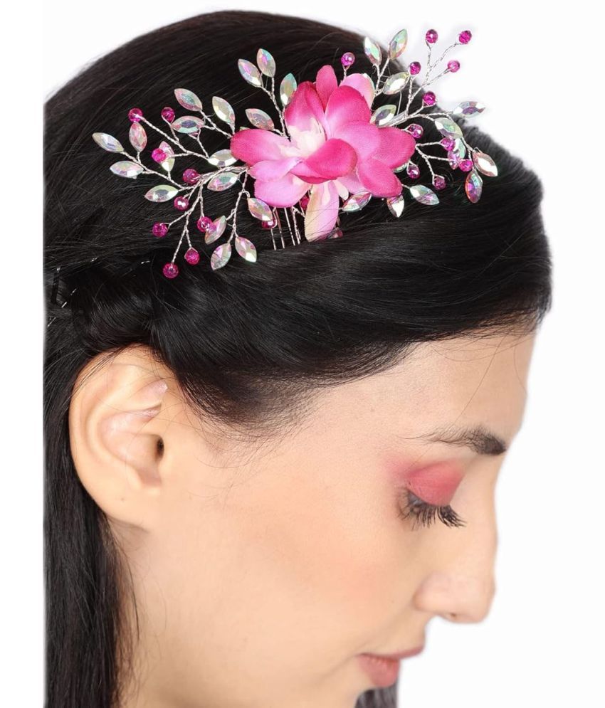     			RITZKART Dark Pink Hair Accessory Set ( Pack of 1 )