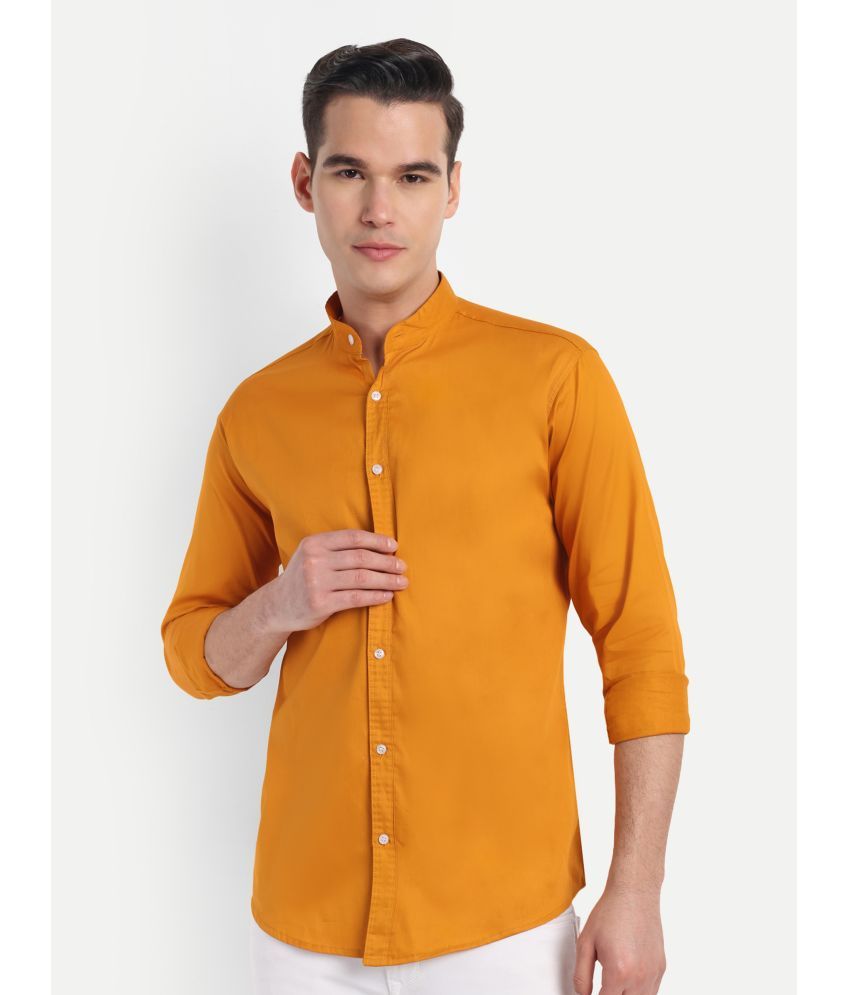     			S-LINE Cotton Slim Fit Full Sleeves Men's Formal Shirt - Mustard ( Pack of 1 )