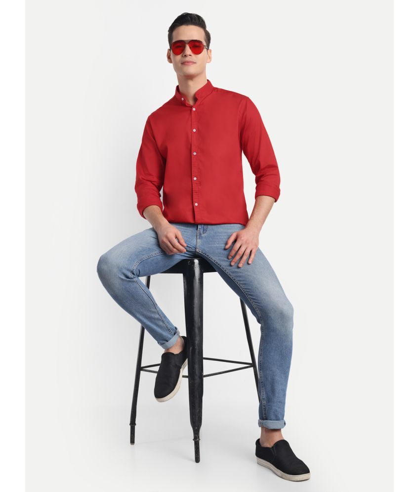     			S-LINE Cotton Slim Fit Full Sleeves Men's Formal Shirt - Red ( Pack of 1 )