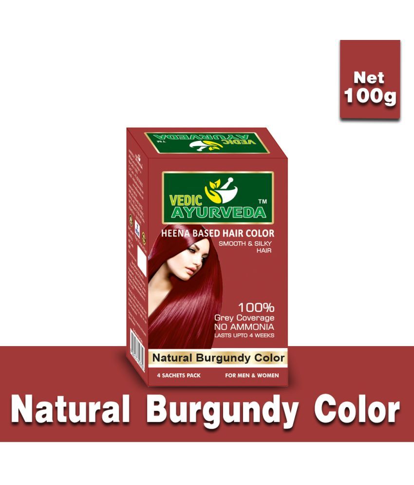     			VEDICAYURVEDA Natural Semi Permanent Hair Color 100 g Burgundy