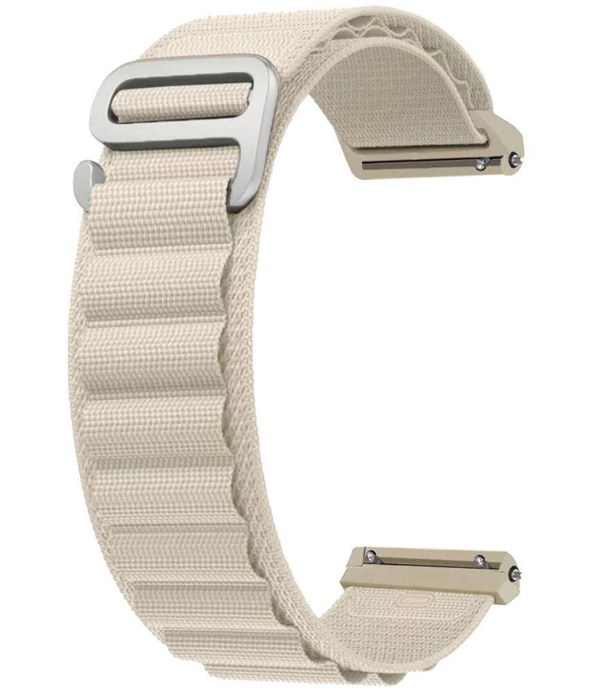     			ACM Watch Strap Nylon 22mm compatible with Pebble Revolve Pro Smartwatch Sports Hook Band White