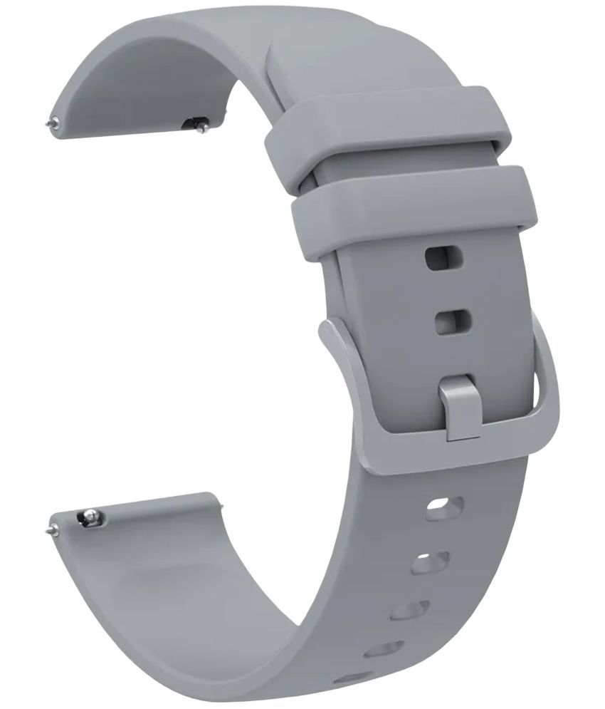     			ACM Watch Strap Silicone Belt 20mm compatible with Boat Enigma Daze Smartwatch Color Hook Band Grey