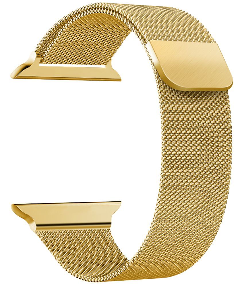     			ACM Watch Strap Slide Magnetic Loop compatible with Crossbeats Ignite Alpha Smartwatch Luxury Metal Chain Band Champagne Gold