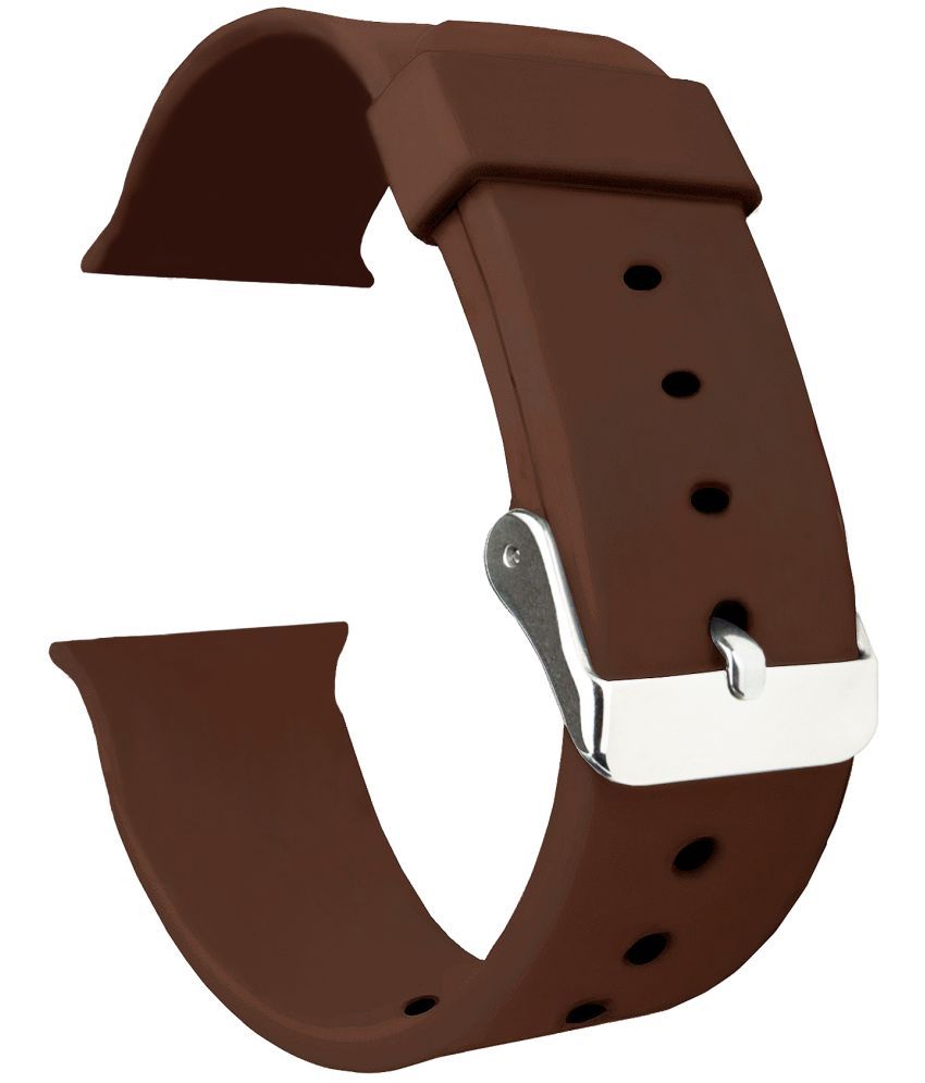     			ACM Watch Strap Slide Silicone Belt compatible with Fire-Boltt Ring Pro Bsw029 Smartwatch Classic Casual Band Brown