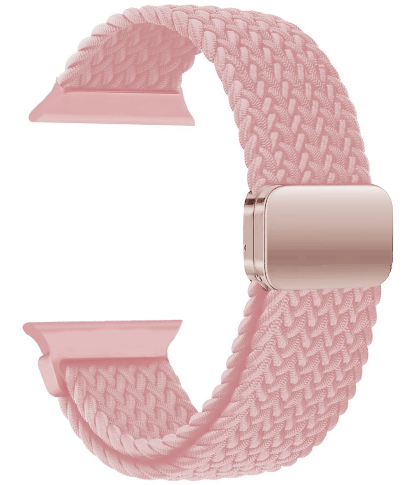     			ACM Watch Strap Slide Woven Braided Magnetic compatible with Hammer Ace Ultra Smartwatch Adjustable Belt Band Pink