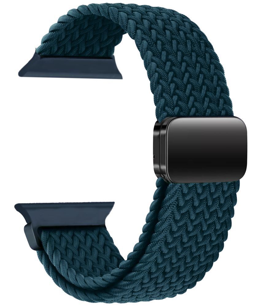     			ACM Watch Strap Slide Woven Braided Magnetic compatible with Tempt Streak Smartwatch Adjustable Belt Band Turquoise