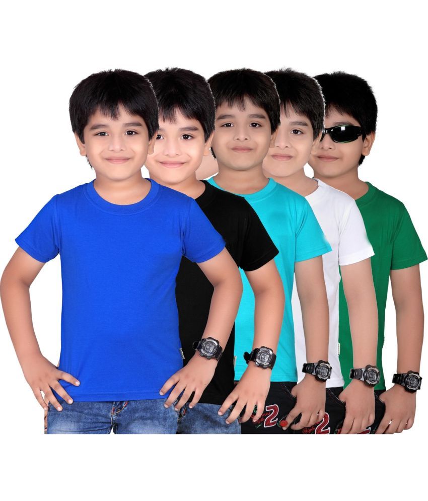     			CRT Enterprises Pack of 5 Boys Cotton T-Shirt ( Multicolor )