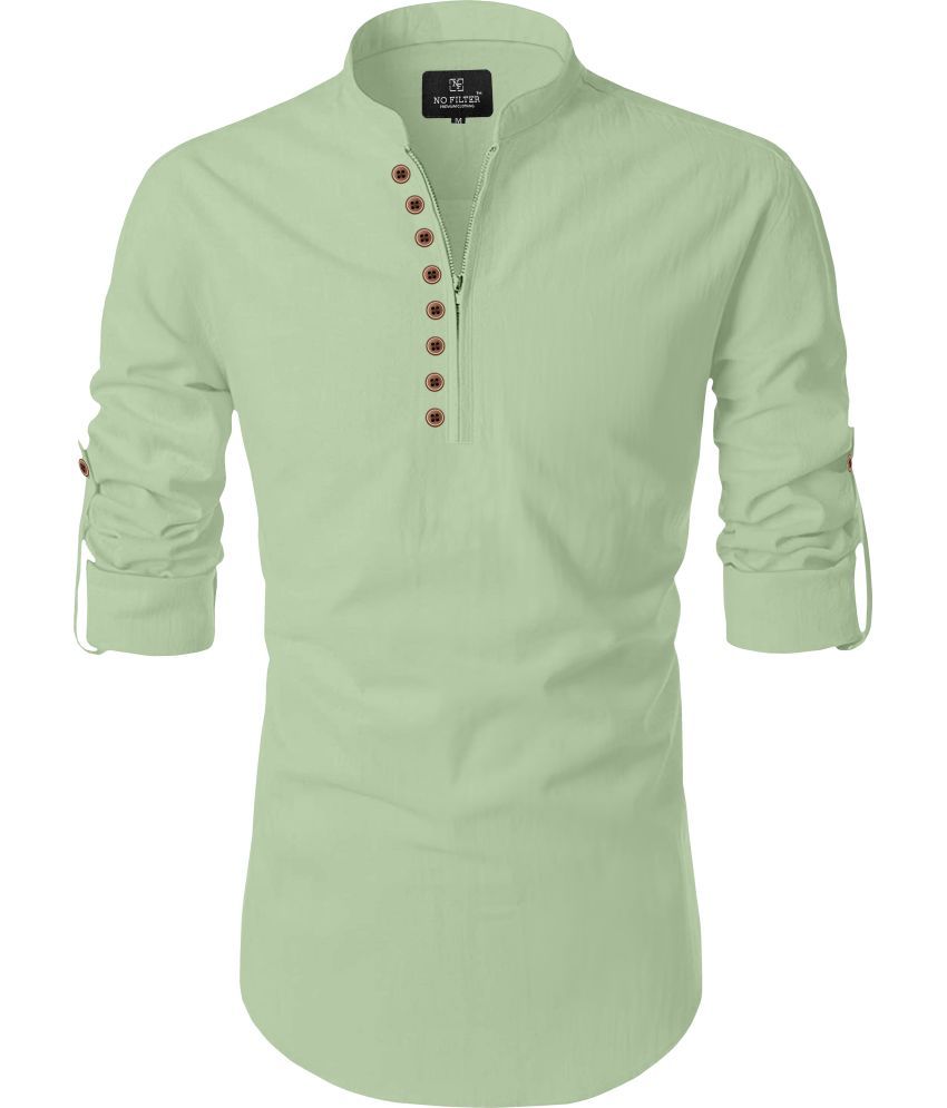     			Nofilter Green Cotton Men's Regular Kurta ( Pack of 1 )