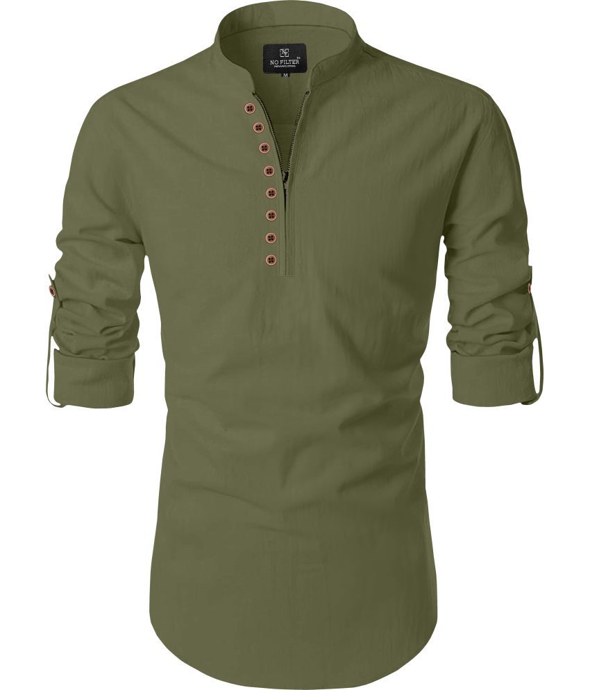     			Nofilter Green Cotton Men's Regular Kurta ( Pack of 1 )