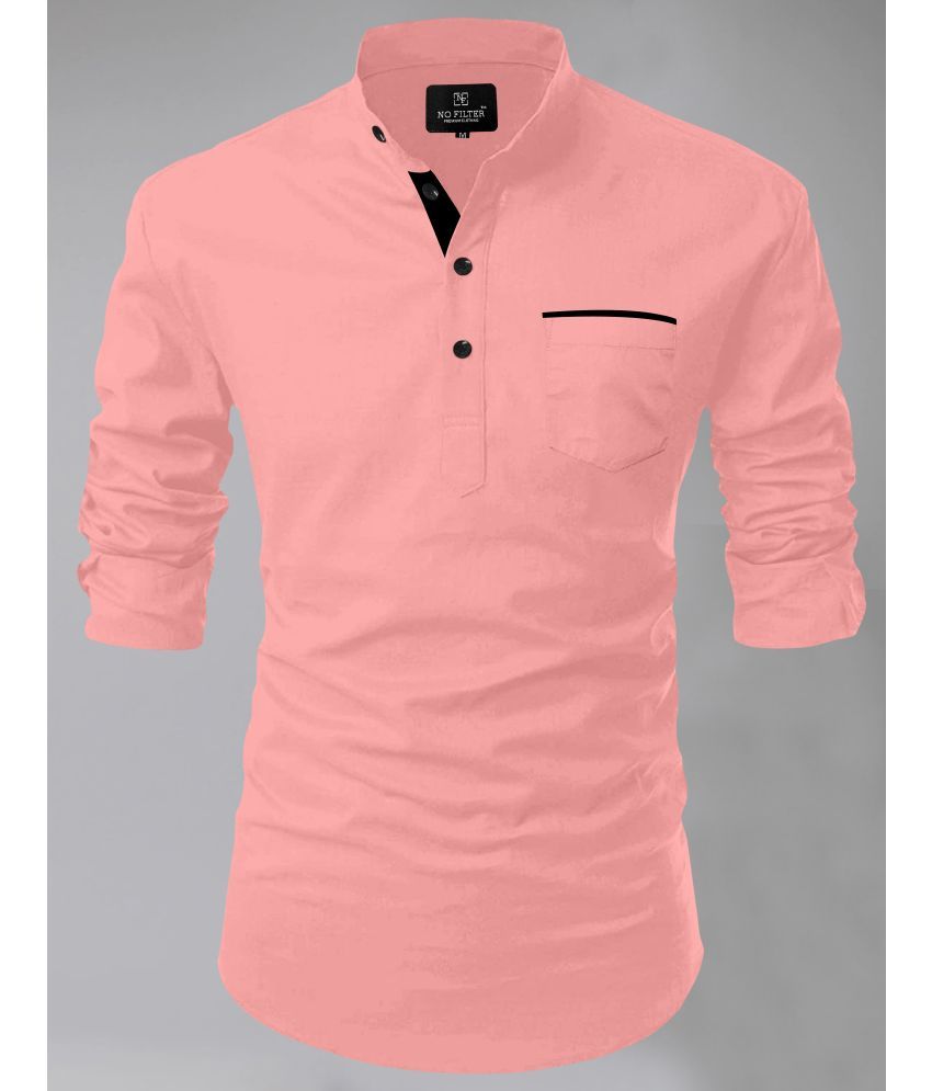     			Nofilter Pink Cotton Blend Men's Regular Kurta ( Pack of 1 )