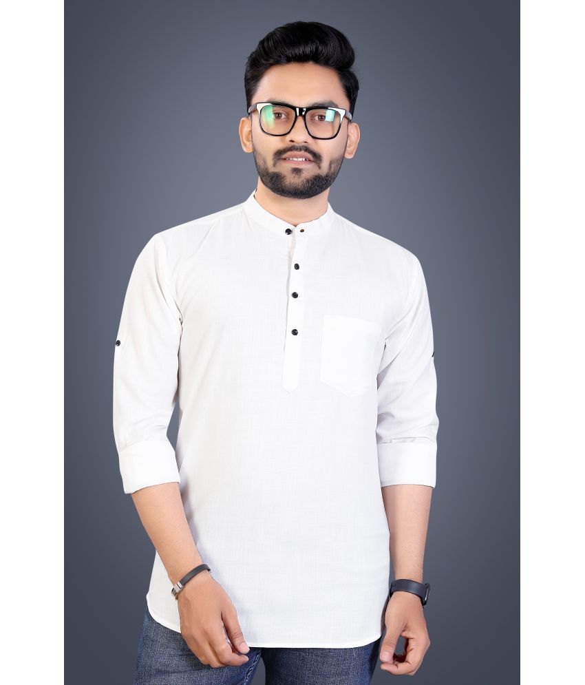     			Nofilter White Cotton Blend Men's Regular Kurta ( Pack of 1 )