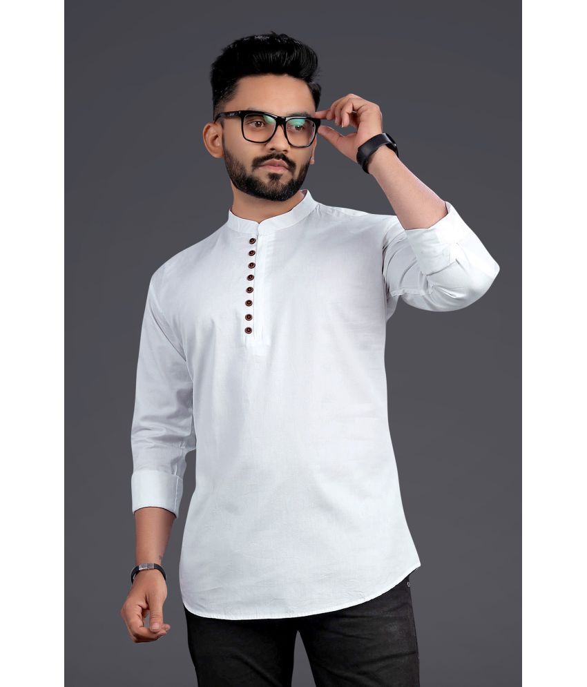     			Nofilter White Cotton Men's Regular Kurta ( Pack of 1 )